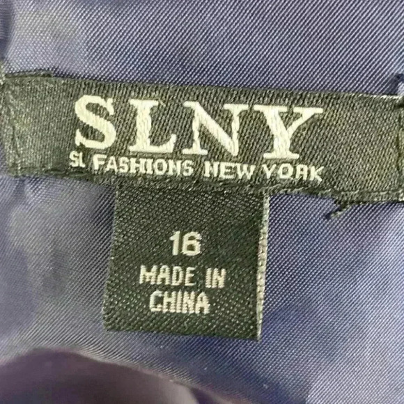 New SLNY womens jacket size 16 navy blue shrug formal mother of the bride - Picture 9 of 12